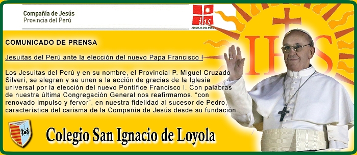 Jesuitas del Perú ante la elección del nuevo Papa Francisco I